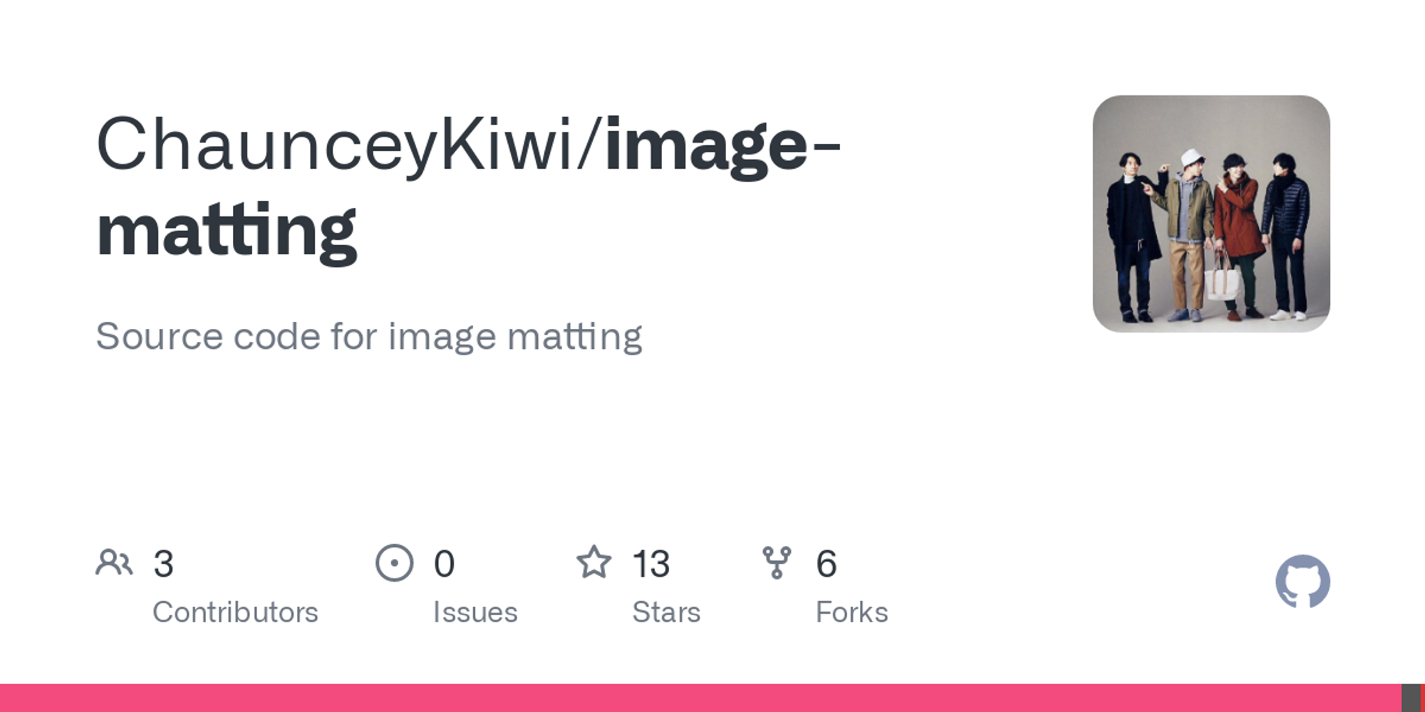 GitHub - ChaunceyKiwi/image-matting: Source code for image matting
