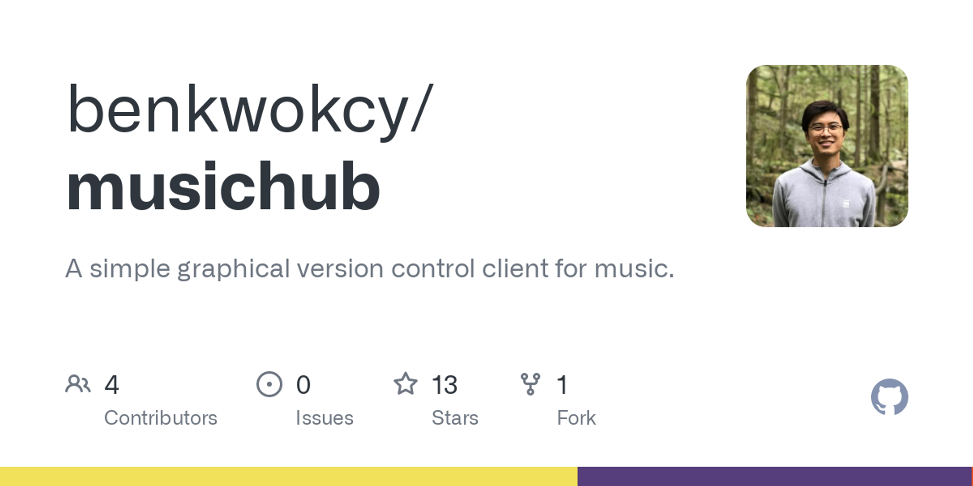 GitHub - benkwokcy/musichub: A simple graphical version control client for music.